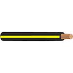 10THHNCSTRBKYLX500 10 AWG THHN Stranded Copper, Black/Yellow Stripe, 500'