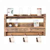 (del) Hutson Designs DHD1003 Small Reclaimed Wood Coffee and Tea Shelf
