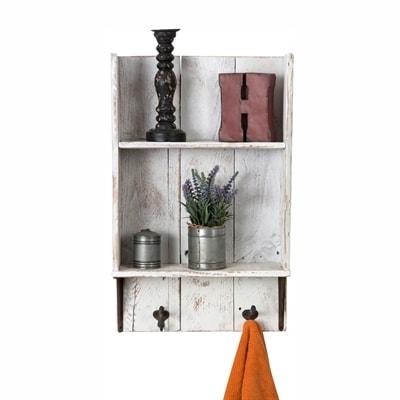 (del) Hutson Designs DHD1034 Reclaimed Wood Bathroom Shelf