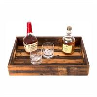 (del) Hutson Designs DHD1044 Reclaimed Wood Serving Tray with Cutout Handles