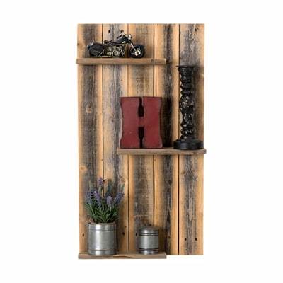 (del) Hutson Designs DHD1064 Rustic Mod Reclaimed Wood Wall Shelf