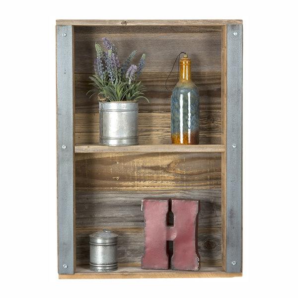 (del) Hutson Designs DHD1083 Industrial Reclaimed Wood Wall Shelf