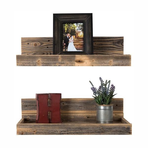 (del) Hutson Designs DHD1088 Reclaimed Wood Floating Shelves (Set of 2)