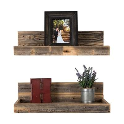 (del) Hutson Designs DHD1088 Reclaimed Wood Floating Shelves (Set of 2)