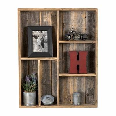(del) Hutson Designs DHD1127 Small Reclaimed Wood Wall Shelf