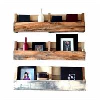(del) Hutson Designs (del) Hutson Designs DHD1152 Reclaimed Wood Pallet Shelves (Set of 3)