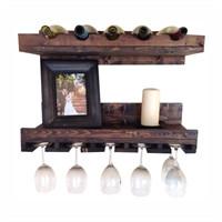 (del) Hutson Designs (del) Hutson Designs DHD1171 Rustic Luxe Small Tiered Wine Rack (Set of 2)