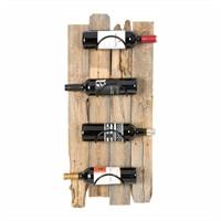 (del) Hutson Designs (del) Hutson Designs DHD1177 Weathered Reclaimed Wood Wall Wine Rack